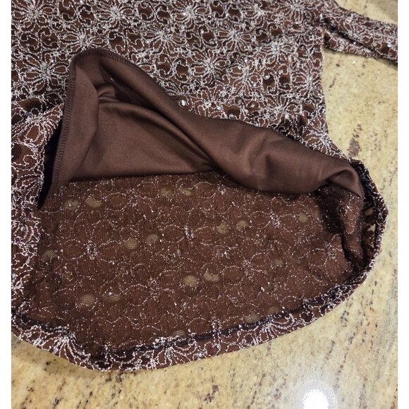 Lot of 4 j.t.b. Sz M Floral Stretch Evening Top Sparkle Holiday 3/4 Sleeve - Picture 9 of 16